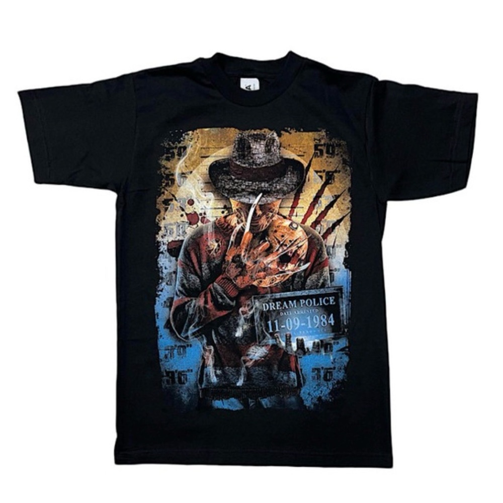 “Freddy Krueger Goes to Jail” Graphic Tee- Size Medium